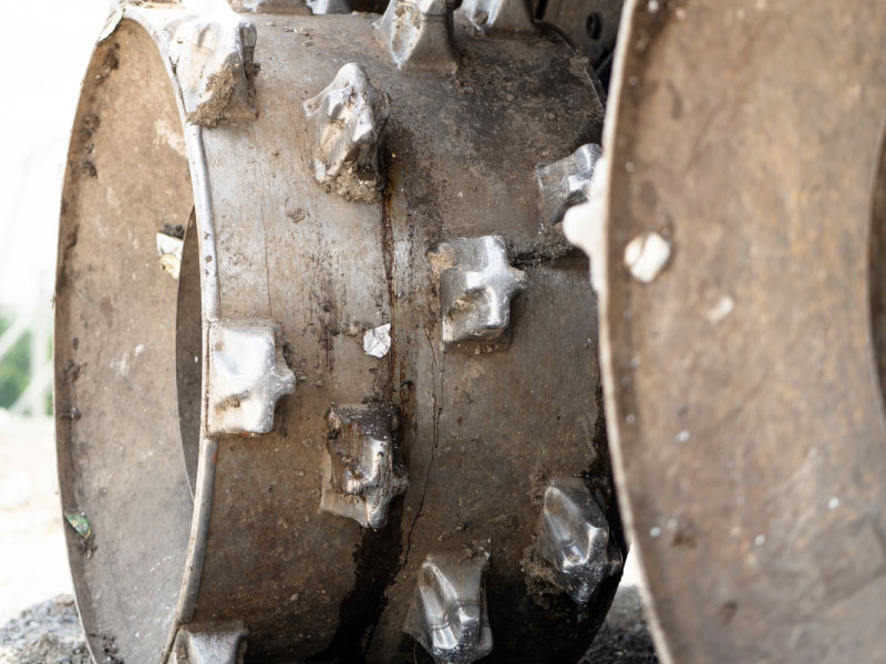 Iron Wheel of a Specialized Waste Handling Machine - Landfills