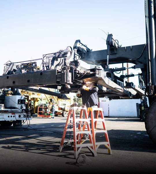 Bulk Team Member Working on a Rebuild, Intermodal Division