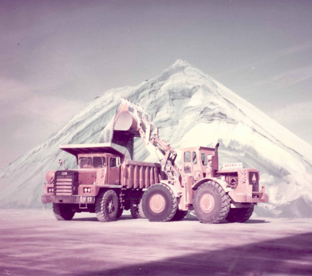 Unloading Material Onto Dump Truck Back In The Day