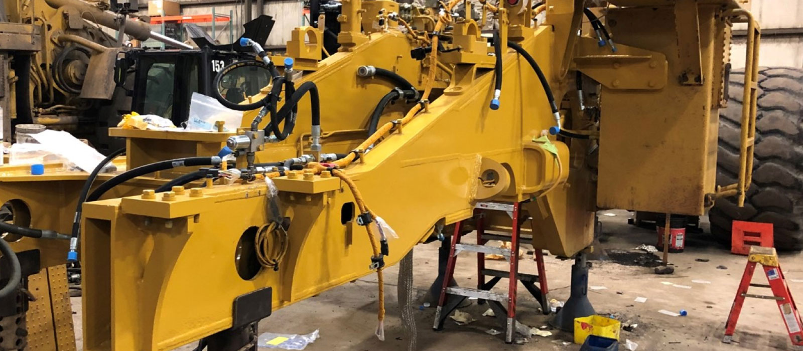 Machine Frame Is Sand-blasted And Painted At Bulk Equipment Corp.