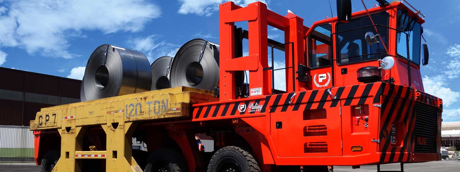 Bright Red Transporter Also Known As Continuous Transport System